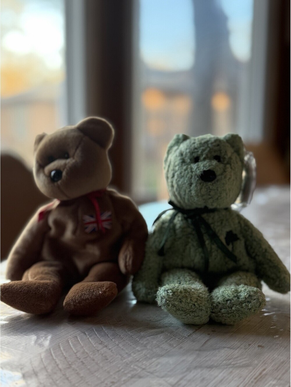 McDonald 1997 Limited Edition Ty Beanie Bear Babies Britannia & Erin Lot Of 2
